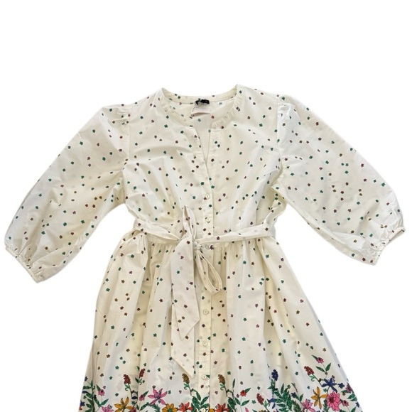 Talbots Cotton Poplin Midi Shirtdress Blissful Floral Print, Size 16W, NWT - Picture 6 of 13